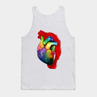 Rainbow Heart Tank Top